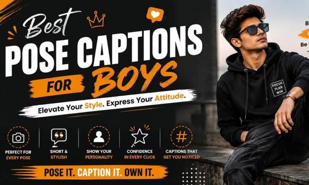 Best Pose Captions for Boys
