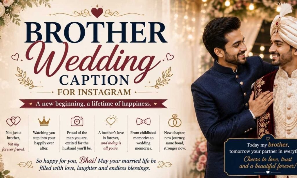 Brother Wedding Caption for Instagram