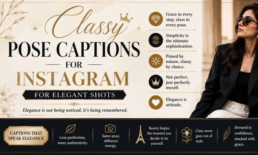 Classy Pose Captions For Instagram For Elegant Shots
