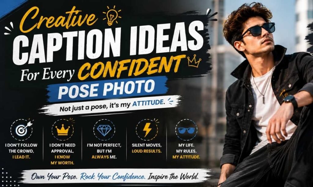 Creative Caption Ideas For Every Confident Pose Photo