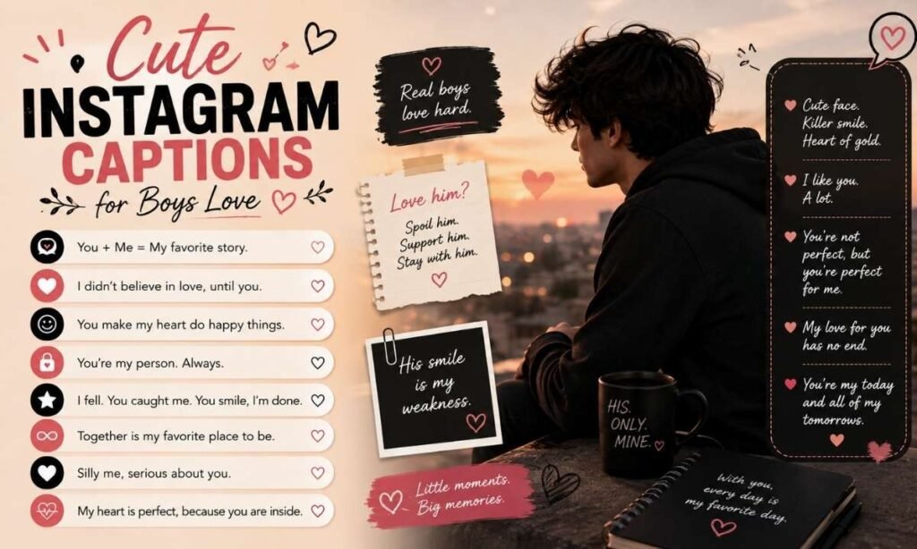 Cute Instagram Captions for Boys Love