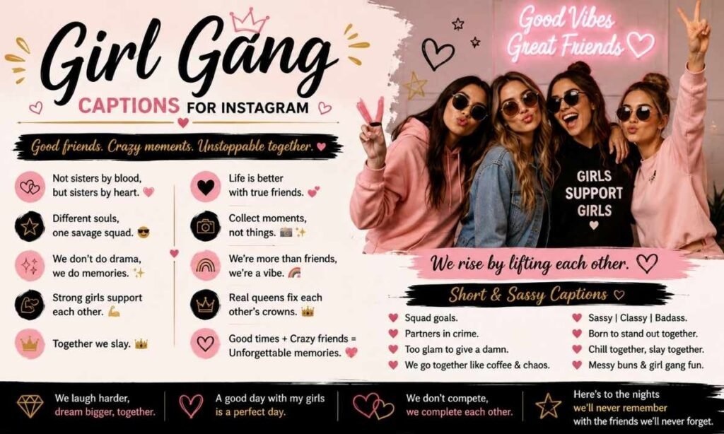 Girl Gang Captions for Instagram