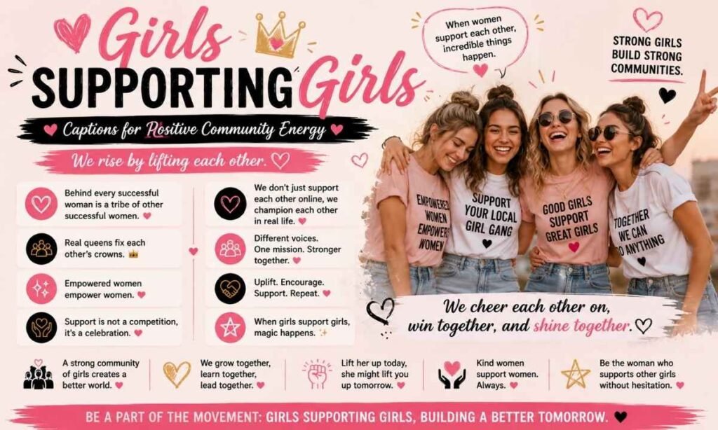 Girls Supporting Girls Captions for Positive Community Energy