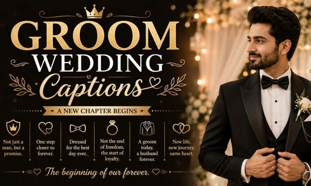 Groom Wedding Captions