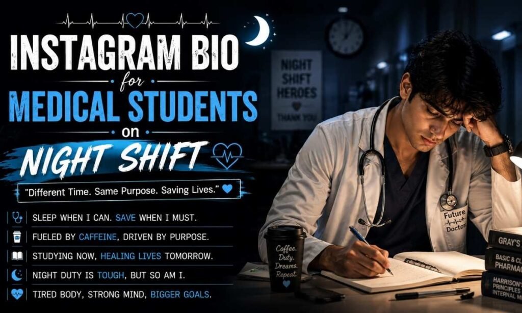 Instagram Bio for Medical Students on Night Shift