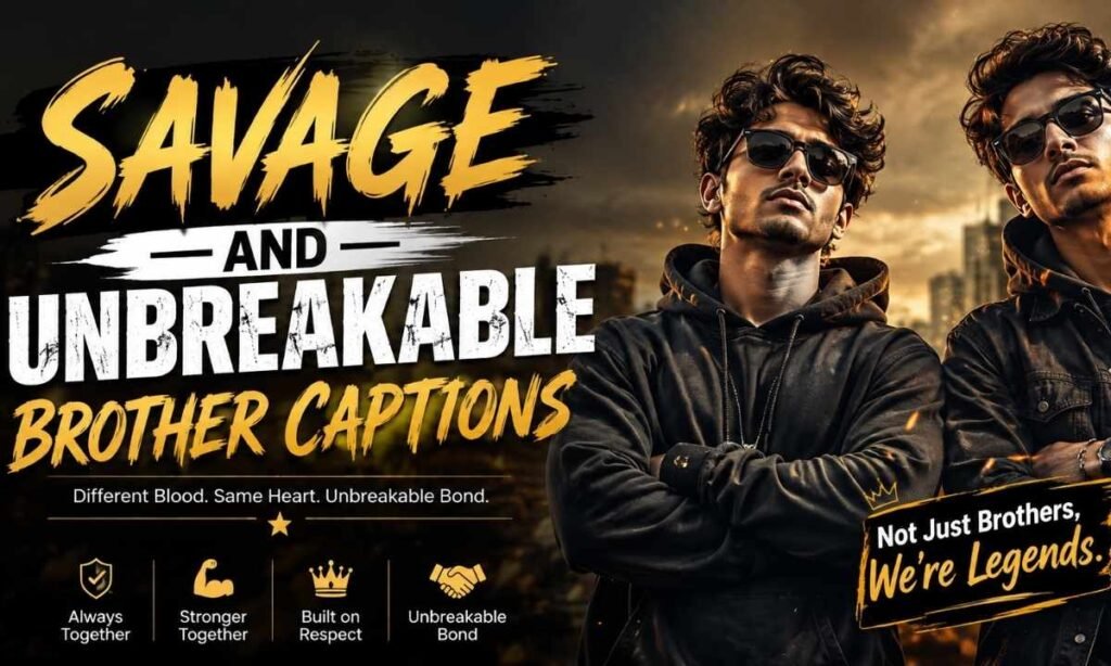 Savage And Unbreakable Brother Captions
