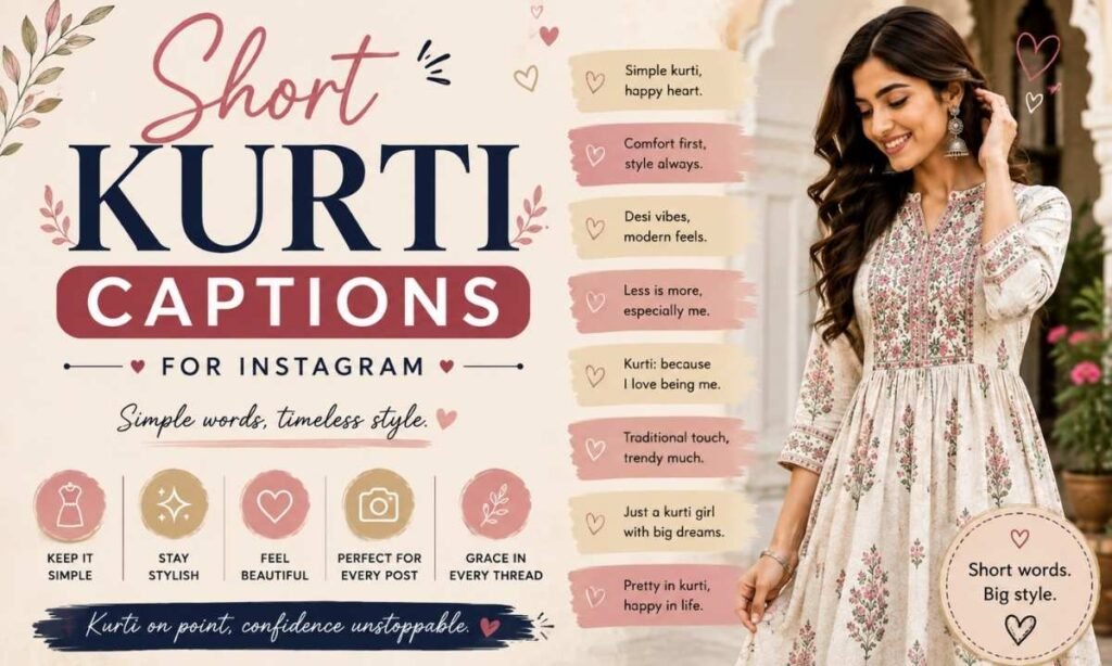 Short Kurti Captions for Instagram