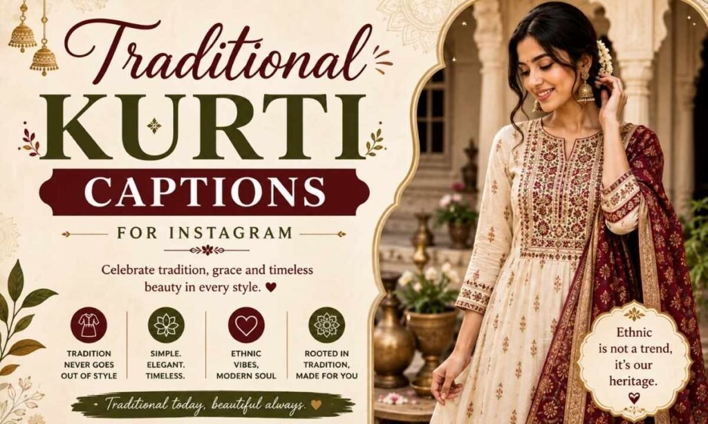 Traditional Kurti Captions for Instagram