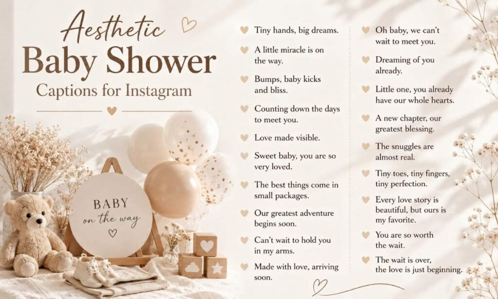 Aesthetic Baby Shower Captions for Instagram