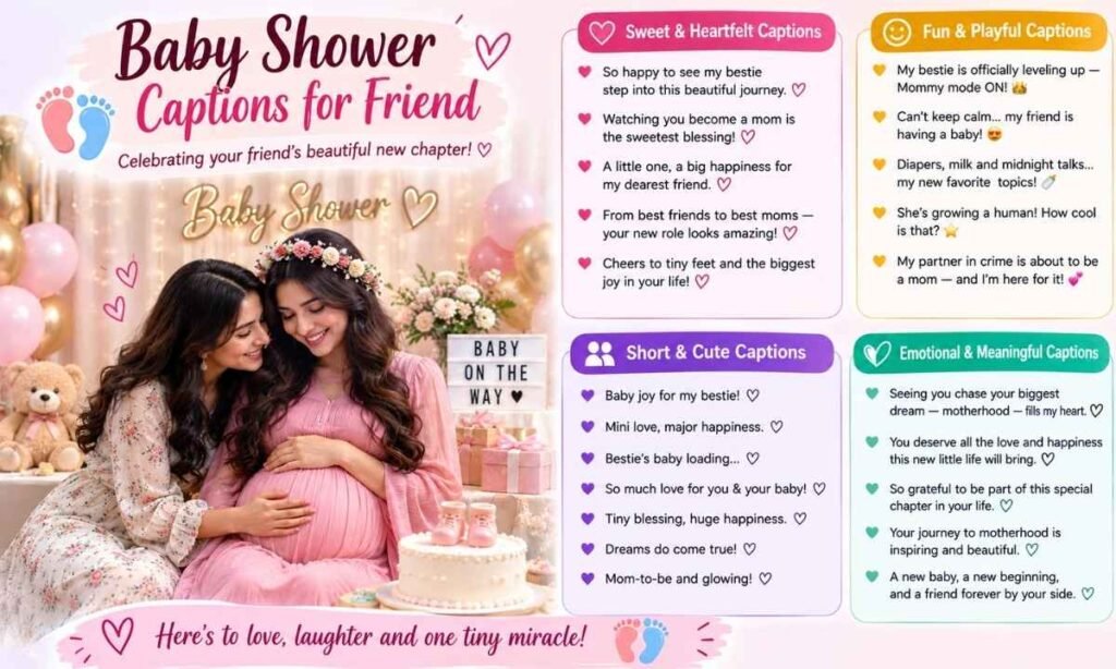 Baby Shower Captions for Friend