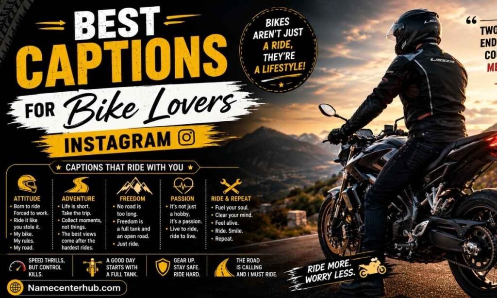 Best Captions for Bike Lovers Instagram
