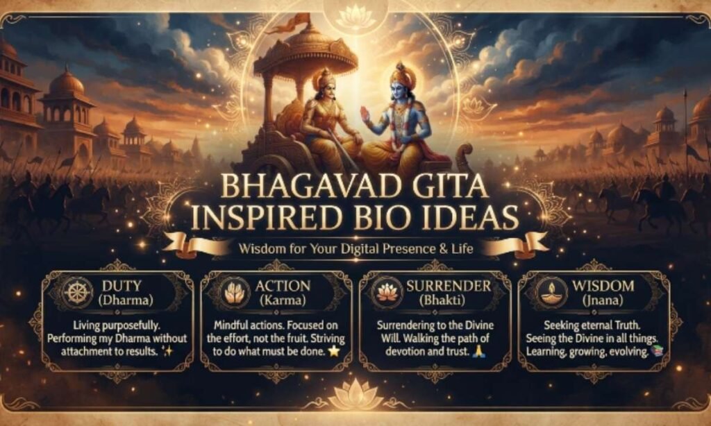 Bhagavad Gita Inspired Bio Ideas