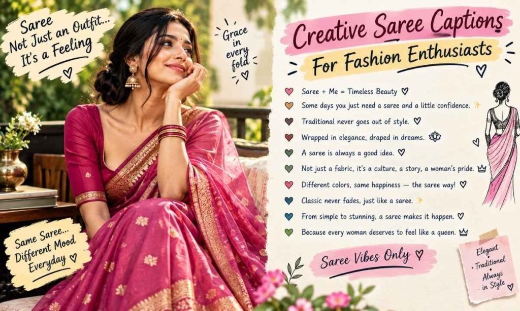 Creative Saree Captions For Fashion Enthusiasts