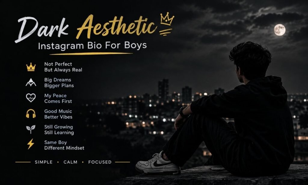 Dark Aesthetic Instagram Bio For Boys