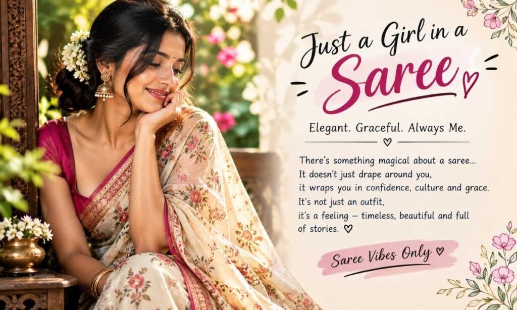 Elegant Caption for Saree Pic