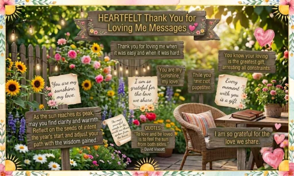 Heartfelt Thank You for Loving Me Messages