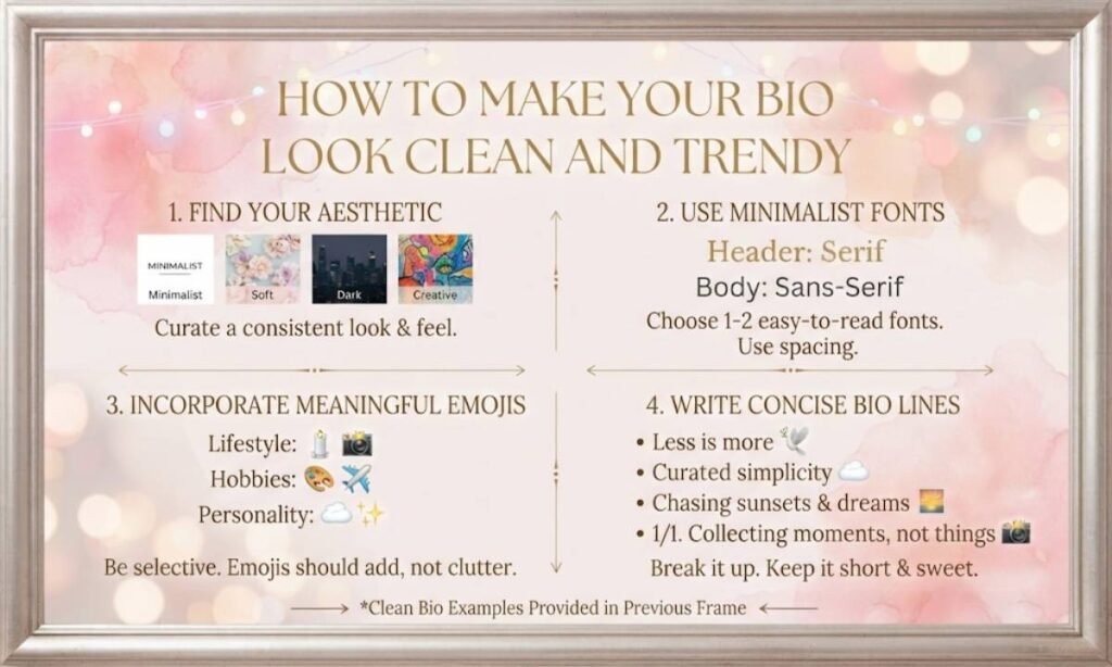 How to Make Your Bio Look Clean and Trendy