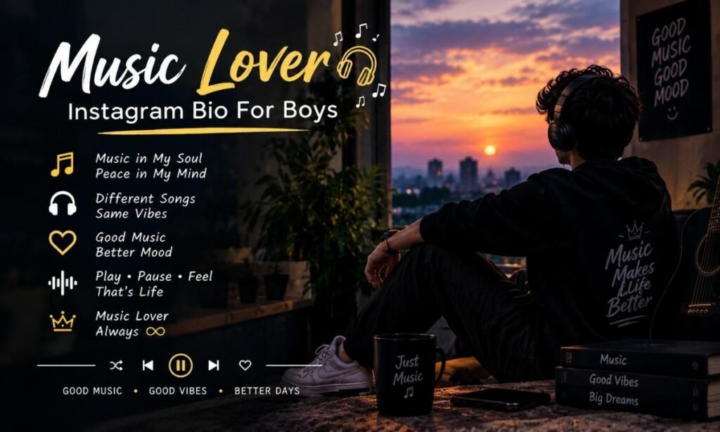 Music Lover Aesthetic Instagram Bio For Boys