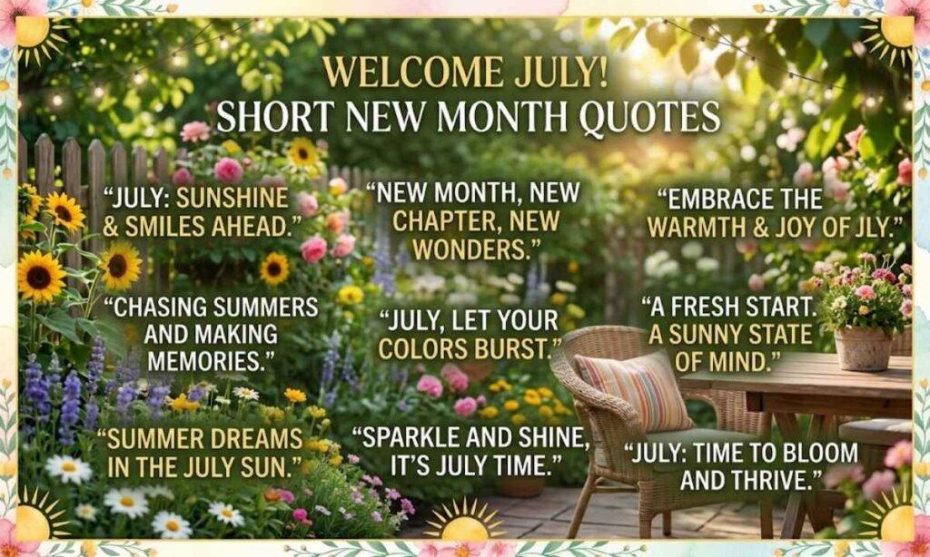 Short New Month July Quotes