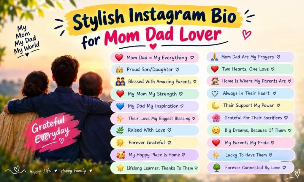 Stylish Instagram Bio for Mom Dad Lover