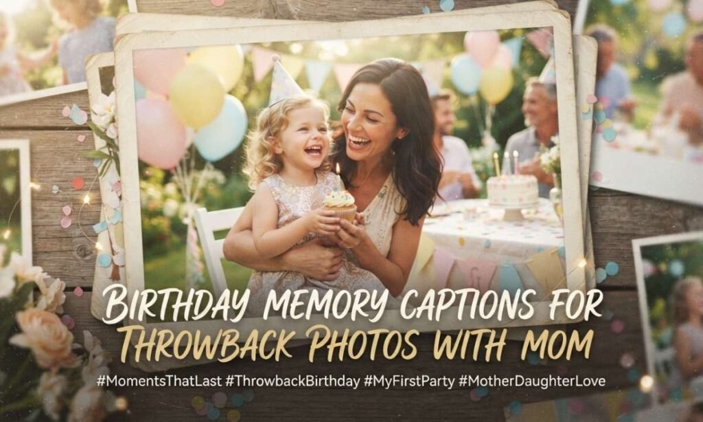 Birthday Memory Captions for Throwback Photos with Mom