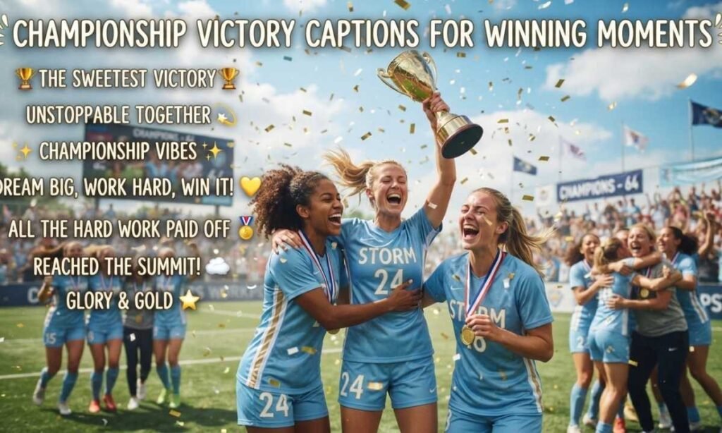 Championship Victory Captions for Winning Moments