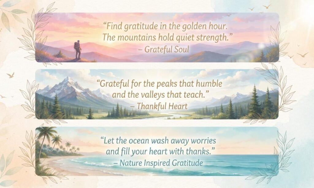 Nature Inspired Thankful Captions