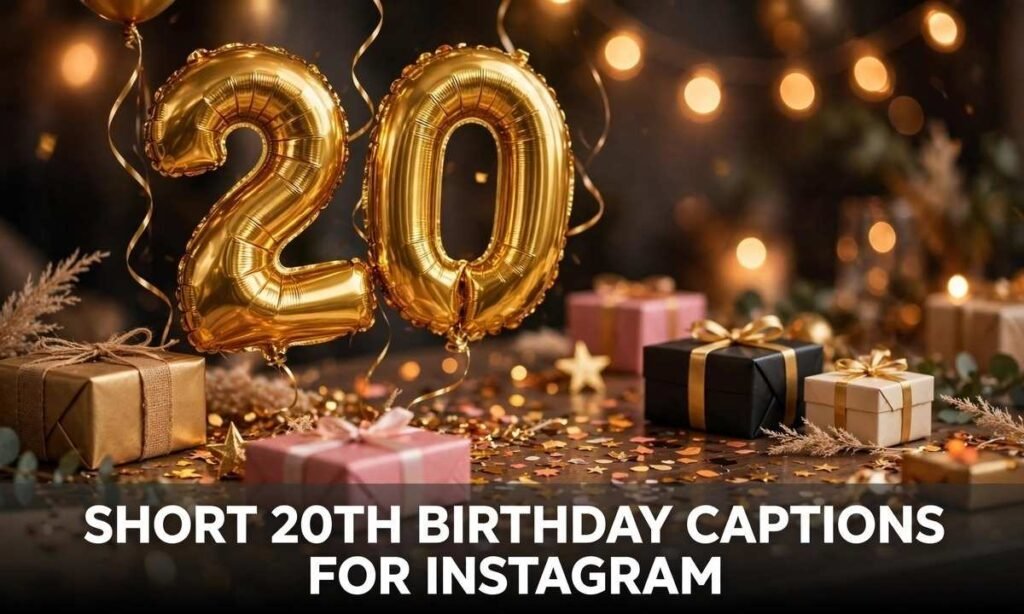 Short 20th Birthday Captions for Instagram