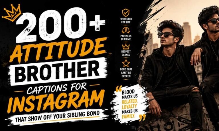 Attitude Brother Captions For Instagram That Show Off Your Sibling Bond