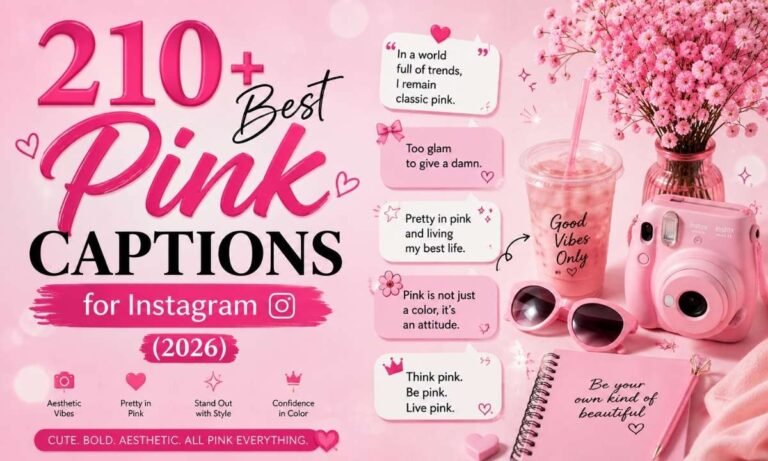 Best Pink Captions for Instagram (2026)