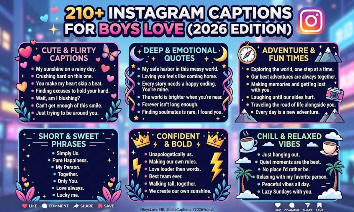 Instagram Captions for Boys Love (2026)