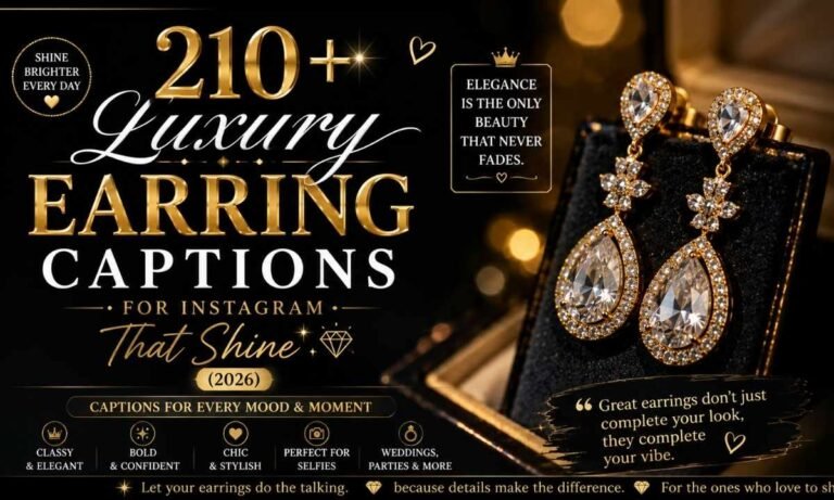 Luxury Earring Captions For Instagram That Shine (2026)