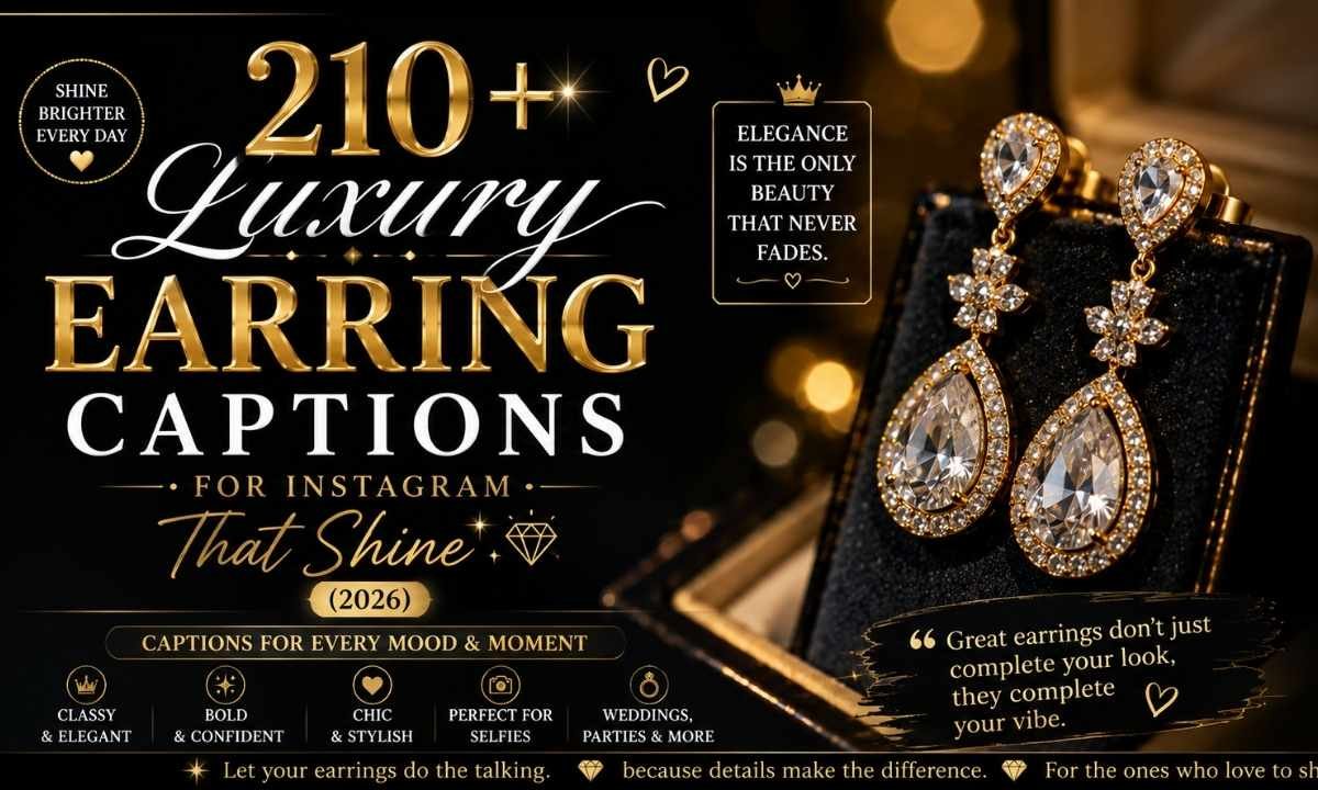 Luxury Earring Captions For Instagram That Shine (2026)
