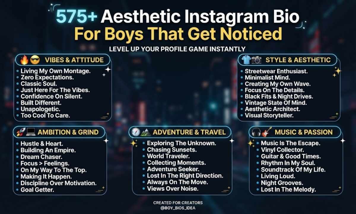 Aesthetic Instagram Bio For Boys That Get Noticed