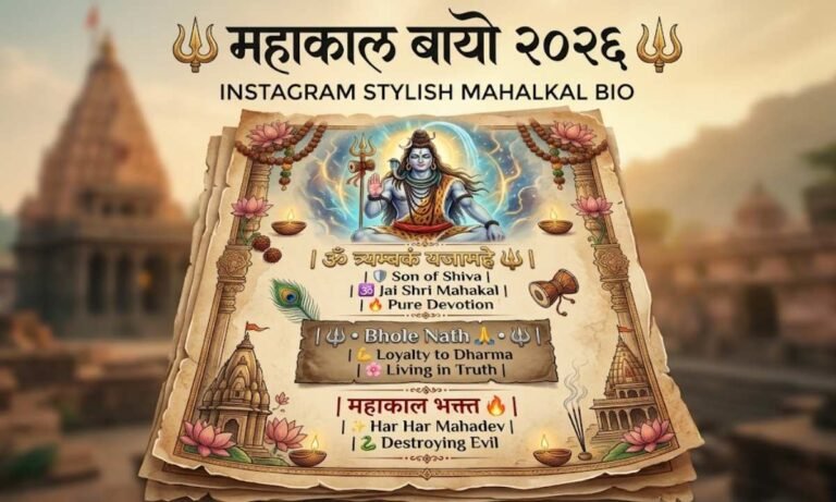 Mahakal Bio For Instagram Stylish Mahakal Bio (2026)