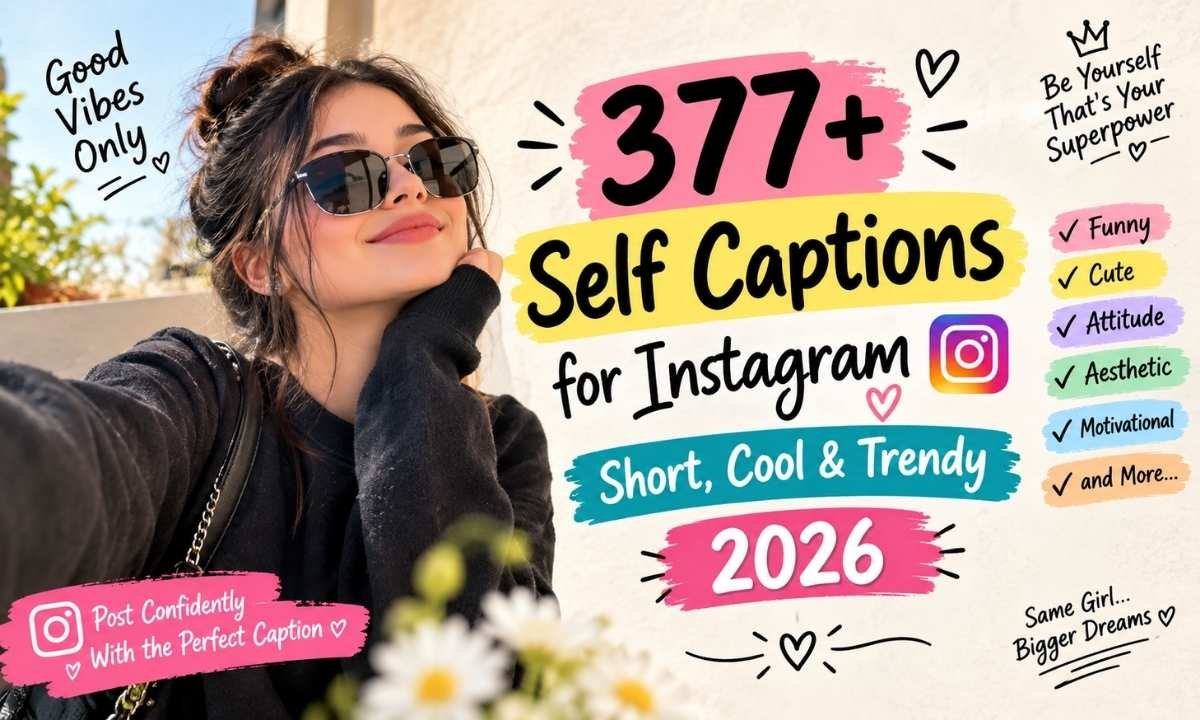 Self Captions for Instagram Short, Cool & Trendy 2026