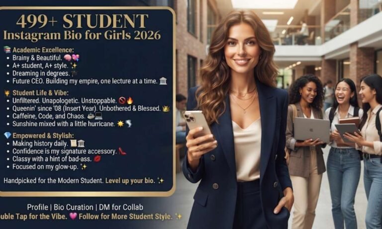 Student Instagram Bio for Girls 2026